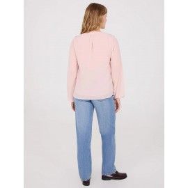 Chiffon Ruffle Button-Front Blouse