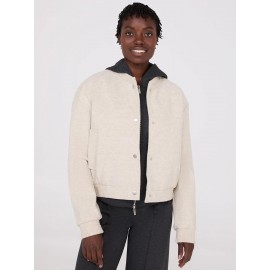 Button-Front Bomber Jacket