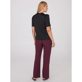Satin Puff Sleeve Popover Top