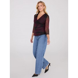 Abstract Print Crossover Mesh Top