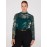 Lace Floral Print Mock Neck Top