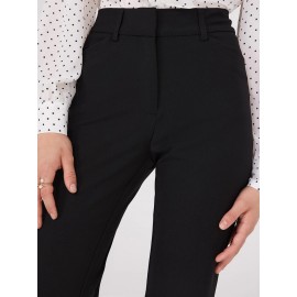 Straight Leg Long Length Slant Pocket Pants