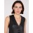 Faux Leather Button-Front Vest