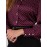 Dot Print Satin Volume Sleeve Button-Front Blouse