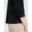3/4 Pleated Sleeve Boat Neck Top