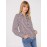Printed Chiffon Button-Front Blouse