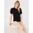 Short Puff Sleeve Boucle Neck Top