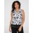 Sleeveless Floral Print Halter Back Top
