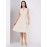 Linen Split Neck Belted Fit & Flare Dress