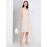 Linen Split Neck Belted Fit & Flare Dress