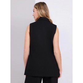 Sleeveless 2-Button Blazer