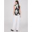 Sleeveless Floral Print Button-Front Blouse