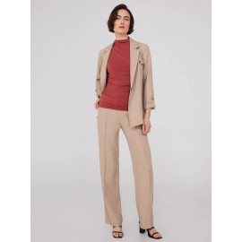 Sleeveless Mock Neck Top With Ruched Details