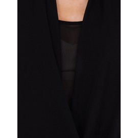 Sleeveless Chiffon Blouse with Blouson Wrap