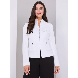 4 Pocket High Collar Blazer