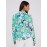 Printed Button-Front Blouse With Tie Front