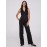 Pinstripe High-Waisted Wide-Leg Pants