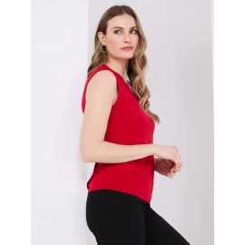 Sleeveless Top With Metal Bar Detail