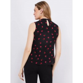 Printed Sleeveless Chiffon Blouse