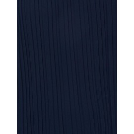 Pleated Chiffon Split Neck Popover Blouse
