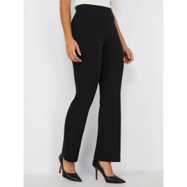 High Rise Crepe Pull-On Pants