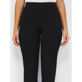 High Rise Crepe Pull-On Pants