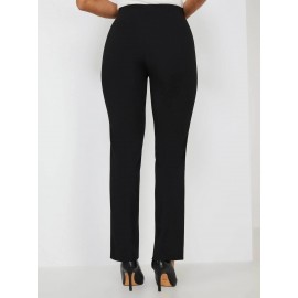High Rise Crepe Pull-On Pants
