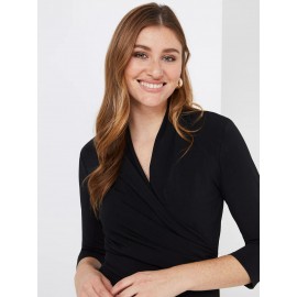 3/4 Sleeve Crossover Top