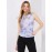 Abstract Print Sleeveless Mesh Top