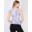 Abstract Print Sleeveless Mesh Top