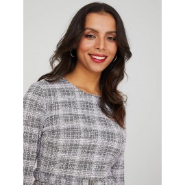 Metallic Boucle Fit & Flare Mini Dress