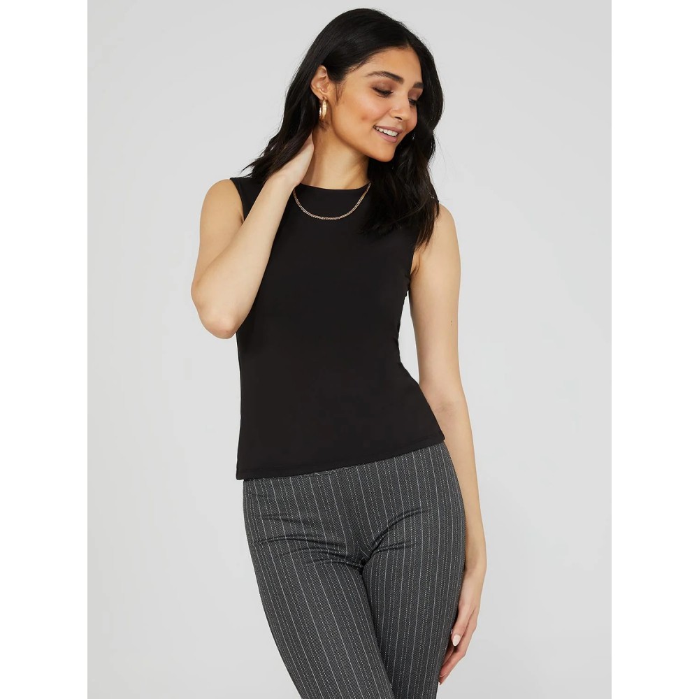 Sleeveless Crew Neck Top