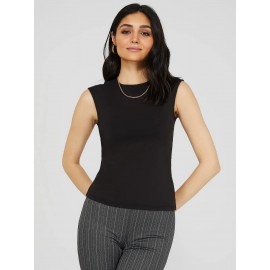 Sleeveless Crew Neck Top