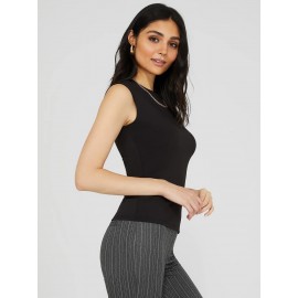 Sleeveless Crew Neck Top
