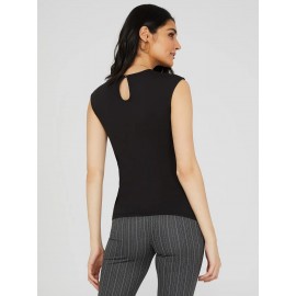 Sleeveless Crew Neck Top