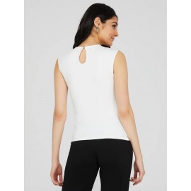 Sleeveless Crew Neck Top