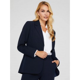 One-Button Long Sleeve Blazer With Pockets