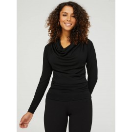Cowl Neck Top With Pleat Details