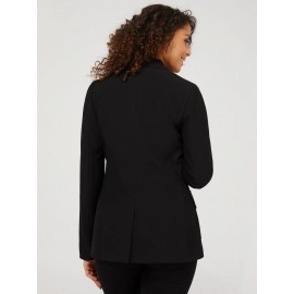 One-Button Blazer With Cargo Pockets