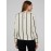 Striped Satin Crossover Blouse