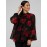 Floral Print Chiffon High Neck Blouse With Voluminous Sleeves