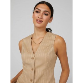Pinstripe Sleeveless Vest