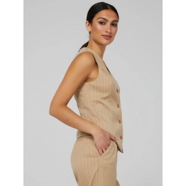 Pinstripe Sleeveless Vest