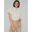 Printed Mock Neck Blouse With Open Back