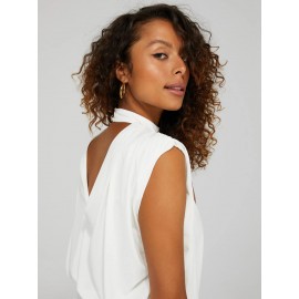 Mock Neck Open Back Bodysuit