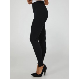 Zipper Detail High-Waisted Pull-On Pants