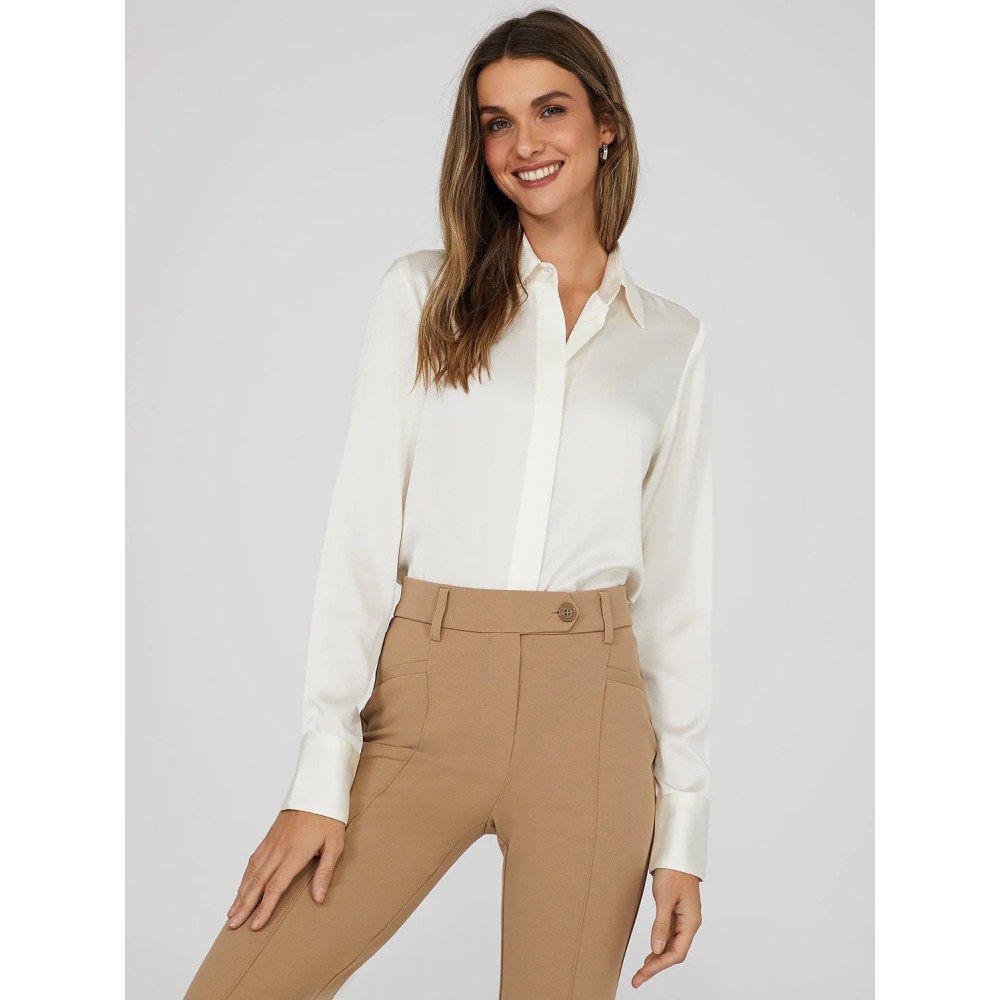 Satin Button Down Blouse