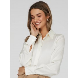 Satin Button Down Blouse