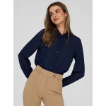 Tonal Check Sheer Button Down Blouse