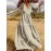 Floral Print Long Sleeves V-neck Casual Dress For Women